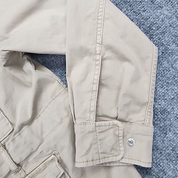 Vineyard Vines Jacket Womens XS Brown Khaki Utility Chore Casual Safari Pockets - Picture 10 of 16